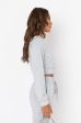 A MOMENT APART OFF THE SHOULDER SWEATSHIRT HEATHER GREY Sale