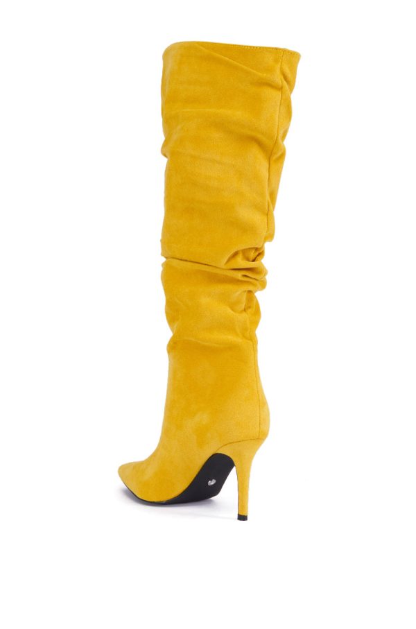 AZALEA WANG PAVETTA YELLOW FAUX SUEDE SLOUCH BOOT Online