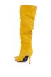 AZALEA WANG PAVETTA YELLOW FAUX SUEDE SLOUCH BOOT Online