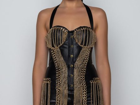 MAIN ATTRACTION CHAIN DETAIL ROMPER BLACK Sale