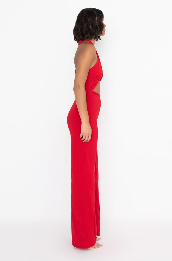 MY ALL WIDE LEG JUMPSUIT RED Cheap