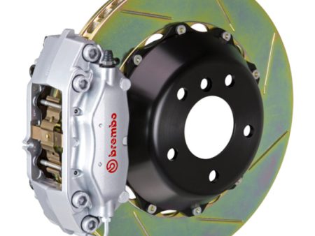 Brembo 12-20 GS350 Rear GT BBK 4 Piston Cast 345x28 2pc Rotor Slotted Type1 -Silver Cheap