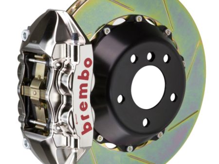 Brembo 91-94 964 Turbo 3.6 Turbo Rr GTR BBK 4 Piston Billet 345x28 2pc Rotor Slotted Type1 - Nickel on Sale