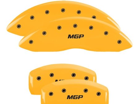 MGP 4 Caliper Covers Engraved Front & Rear MGP Yellow Finish Black Char 1997 Holden Commodore Online Hot Sale