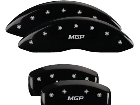 MGP 4 Caliper Covers Engraved Front & Rear MGP Black finish silver ch on Sale