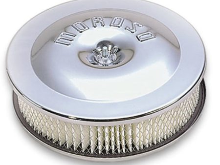 Moroso Race Street Air Cleaner - 8-1 2in x 2-3 8in Filter - Steel - Chrome Plated Online now