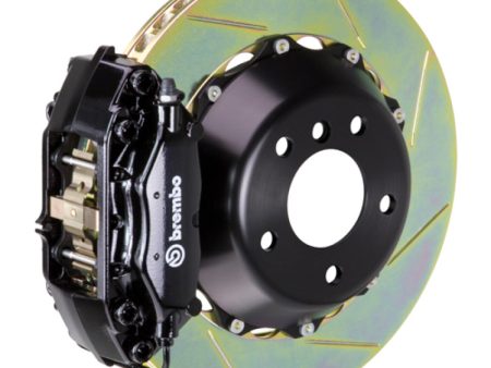 Brembo 90-96 300ZX Rear GT BBK 4 Piston Cast 345x28 2pc Rotor Slotted Type-1-Black Online