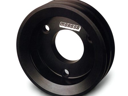 Moroso Chevrolet Big Block (w Short Pump) Crankshaft Pulley - Double Groove - Billet Aluminum For Sale