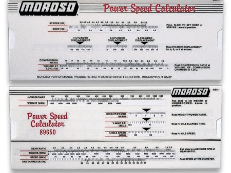 Moroso Power-Speed Calculator Sale