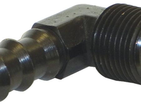 Moroso Air Oil Separator Fuel Line Fitting - 3 8in to 3 8in Hose - 90 Degree - Black - Single Sale