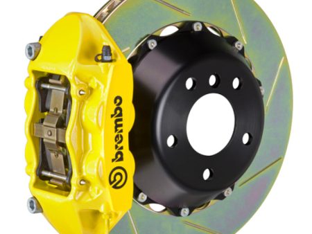 Brembo 91-94 964 Turbo 3.6 Turbo Rear GT BBK 4 Piston Cast 345x28 2pc Rotor Slotted Type1-Yellow For Discount