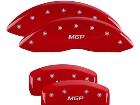 MGP 4 Caliper Covers Engraved Front & Rear MGP Red finish silver ch Online