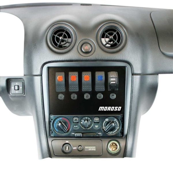 Moroso 99-04 Mazda Miata NB Radio Pocket Block Off Plate With Switches For Sale