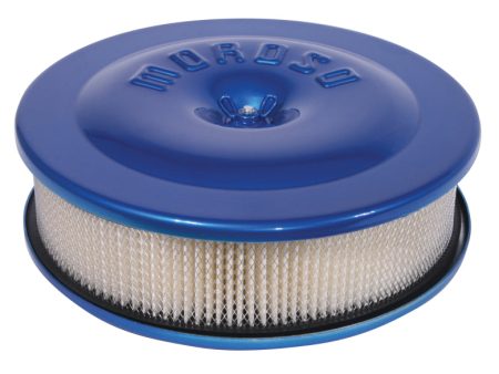 Moroso Race Street Air Cleaner - 8-1 2in x 2-3 8in Filter - Aluminum - Blue Powder Coat Online