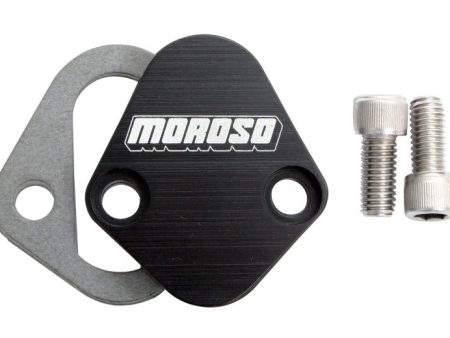 Moroso Chevrolet Big Block Chrysler 273-440 Ford Fuel Pump Block-Off Plate w Gaskets - Billet Alum Online now