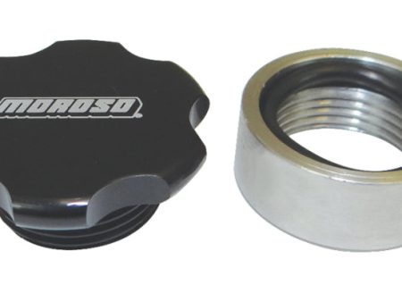 Moroso Universal Filler Cap Kit - 1-1 4-12UNF - Steel Bung - Black Anodized Fashion