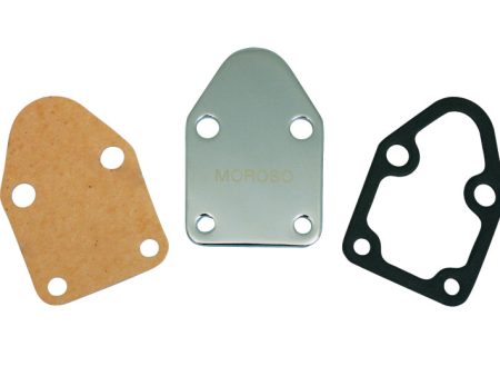 Moroso Chevrolet Small Block Fuel Pump Block-Off Plate - Chrome Plated Steel Cheap