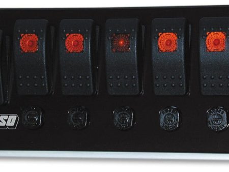 Moroso Rocker Switch Panel - Cage Mount - LED - 3.75in x 8in - Five On Off Switches For Discount